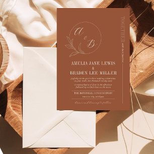 Amor eterno   Terracota   Invitación de boda