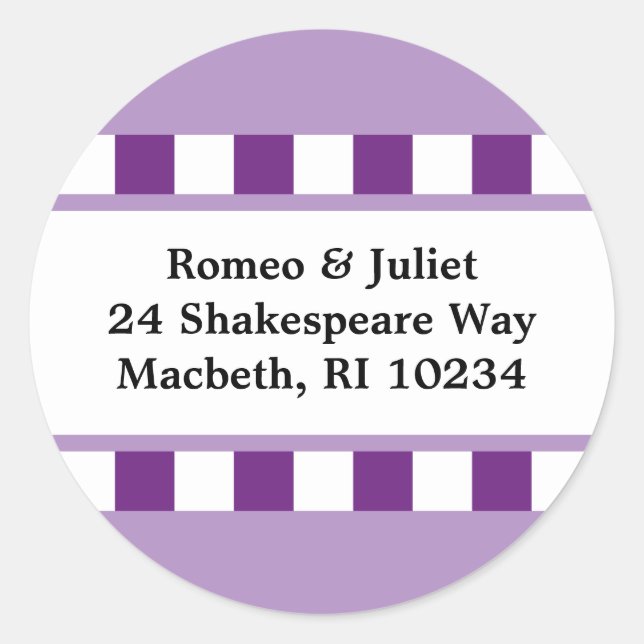 Amor! Etiqueta de dirección - Púrpura (Anverso)