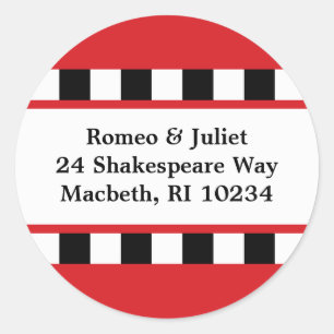 Amor! Etiqueta de dirección - Rojo