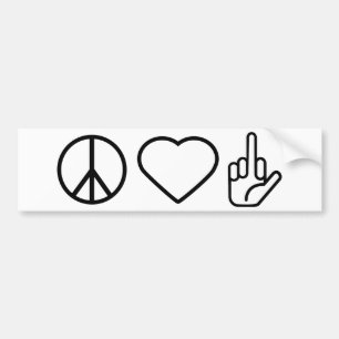 Amor F de la paz de la pegatina para el
