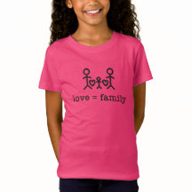 Amor = Familia, camiseta de Chica