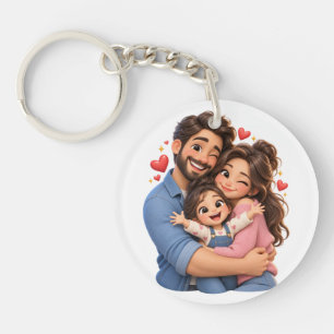 Amor Familiar – Llaveros de dibujos animados 3D li