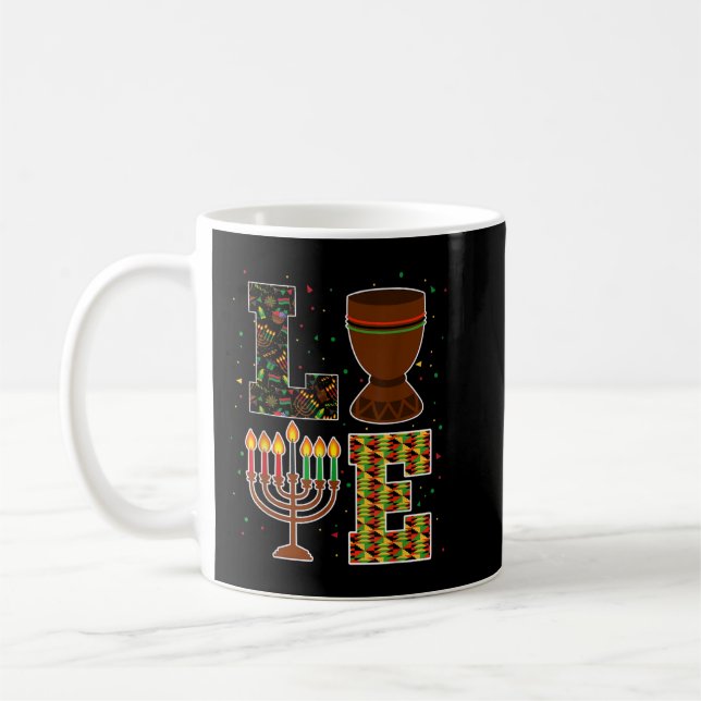 AMOR Feliz Kwanzaa Decoraciones Unidad Copa Kinara (Izquierda)