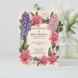 Amor floreciente: Elegante invitación a matrimonio