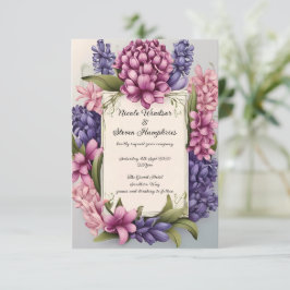 Amor floreciente: Elegante invitación a matrimonio