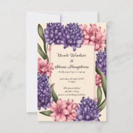 Amor floreciente: Elegante invitación a matrimonio