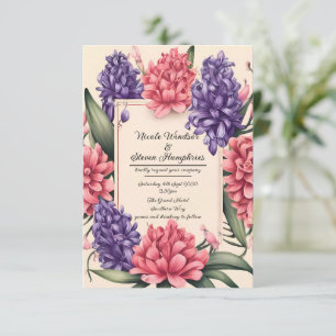 Amor floreciente: Elegante invitación a matrimonio