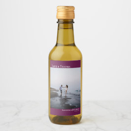 Amor Gracias Magenta Plum Simple Boda Mini