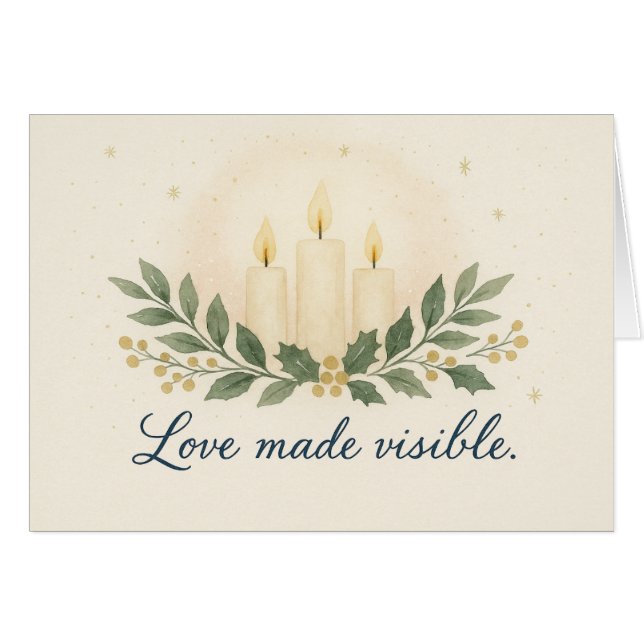Amor Hecho Visible — Tarjeta de Navidad (Anverso (Horizontal))