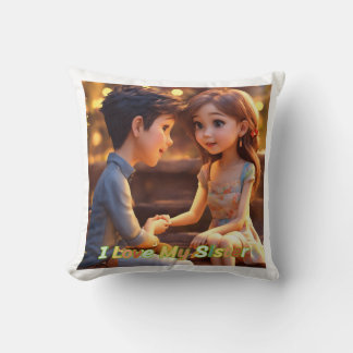 ** "Amor hermano: almohada de diseño hermano y her