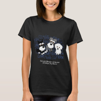 Amor, hogar - camiseta oscura del Schnauzer