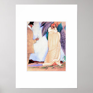 Amor. Impresión Art Deco de época