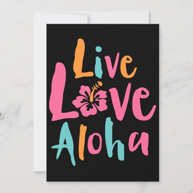 Amor Inktastic Live Aloha 2 camisetas hawaianas pa (Anverso)