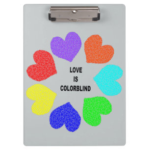 Amor interracial Corazón arcoiris Portapapeles