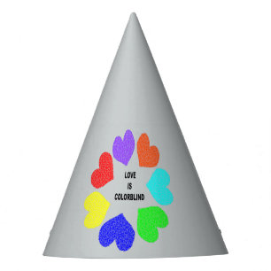 Amor interracial Corazón de arcoiris Gorra Fiesta
