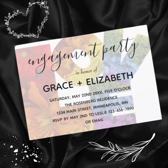 AMOR Invitación a la fiesta de compromiso de Bodas (Subido por el creador)