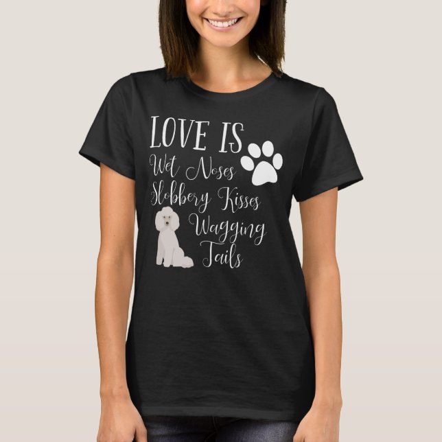 Amor lindo de la camiseta I del perro de caniche (Anverso)
