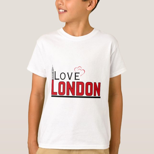 amor londres diseños nuevos de camisetas para niño (Anverso)