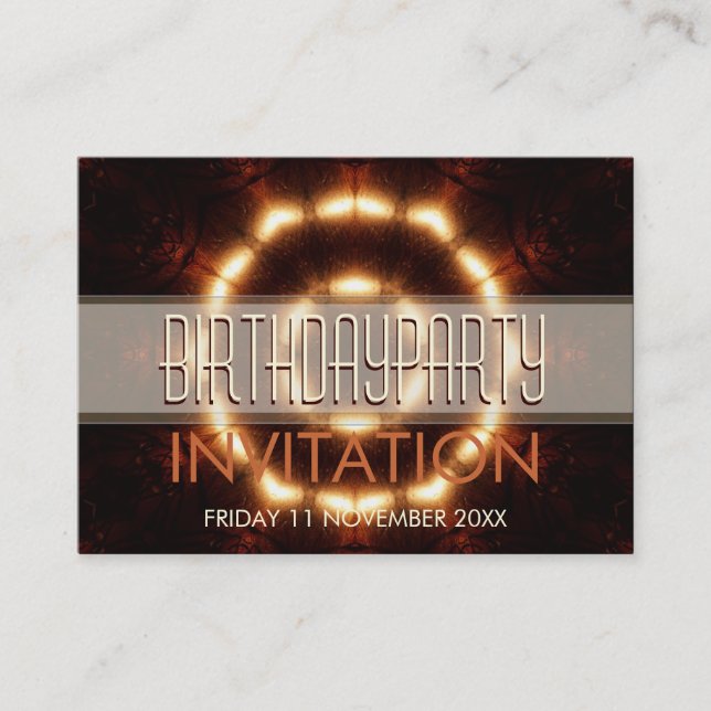 Amor Luces Círculo tamaño de bolsillo Invitaciones (Anverso)