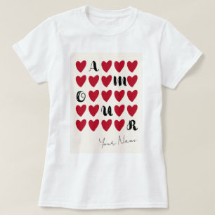 Amor Minimalista moderno simple camiseta de San Va