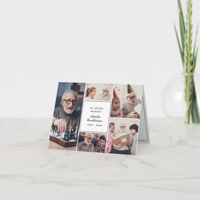 Amor Moderno y Agradecimiento 7-Foto Funeral/Duelo (Anverso)