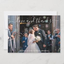 Amor Moderno y Agradecimiento Foto Boda Simple