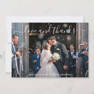 Amor Moderno y Agradecimiento Foto Boda Simple