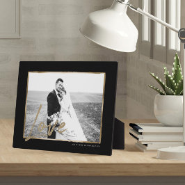 Amor | Moderno y elegante Boda de marcos negro y d