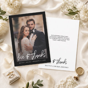 Amor Moderno y Foto de agradecimiento Boda Gradien