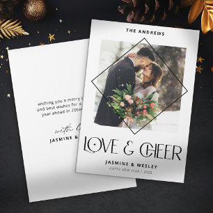 Amor Moderno y Pareja de Cheer Foto Navidad