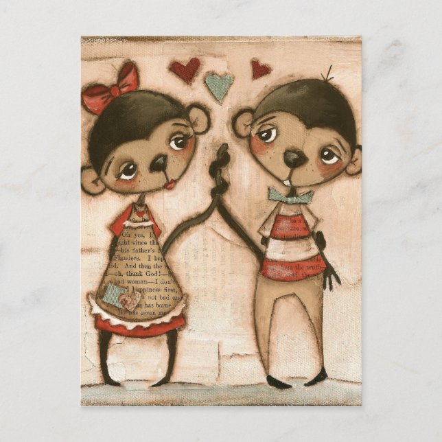 Amor mono - postal (Anverso)