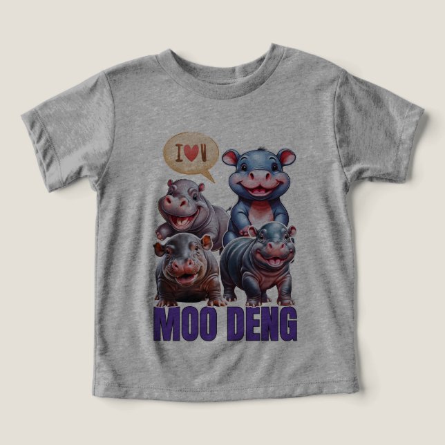 Amor moo Deng Thai divertido bebé hippo (Diseño delantero )
