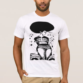 Amor natural del Afro de la camiseta de la