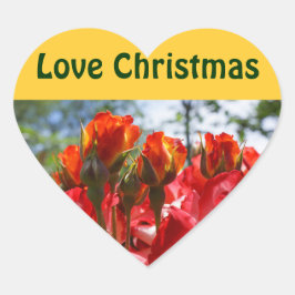 Amor Navidad stickers sellos ROSAS Rojas Flores