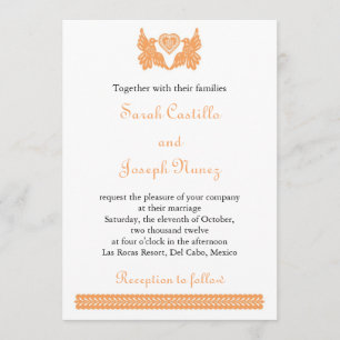 amor pájaros Papel Picado invitación de nupcial