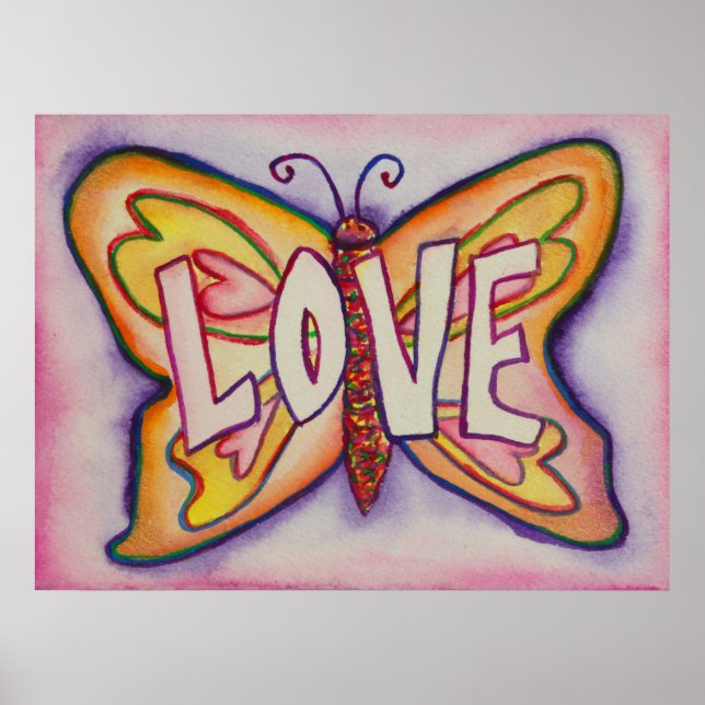 Amor Palabra Posters de impresión de arte de marip (Frente)
