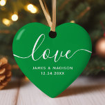 Amor Parejas Personalizadas Ornamento de Fotografí<br><div class="desc">Amor Personalizado Parejas Foto Ornamento. El ornamento romántico que hace un gran regalo para las vacaciones. También haría un gran favor de boda. Personalice este diseño personalizado con su propia foto y texto.</div>