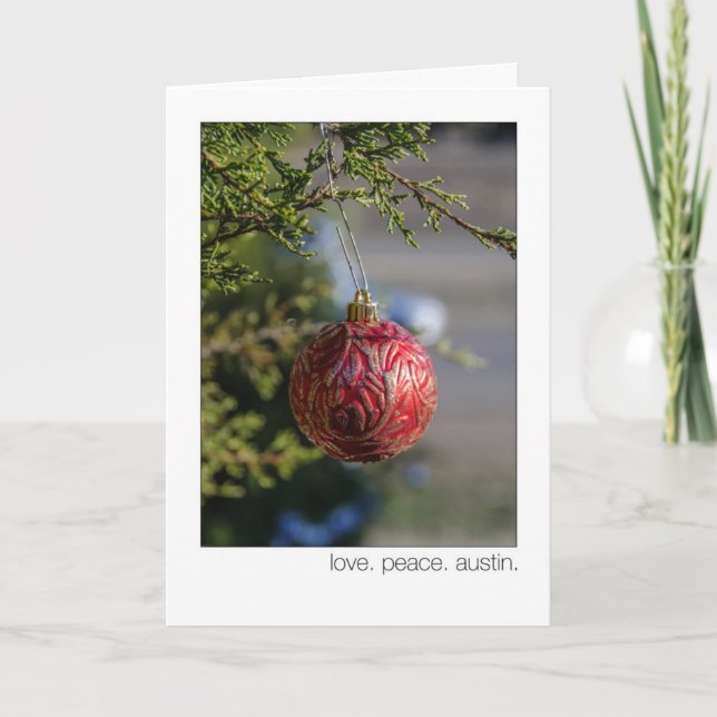 Amor. Paz. Austin. 360 Árboles de Navidad (Anverso)