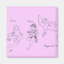 Amor, Paz, Imán de la Felicidad (Rosa)