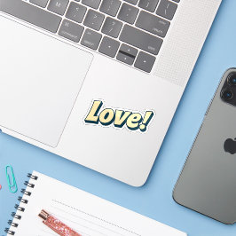 "AMOR" Pegatina negrita de tipografía