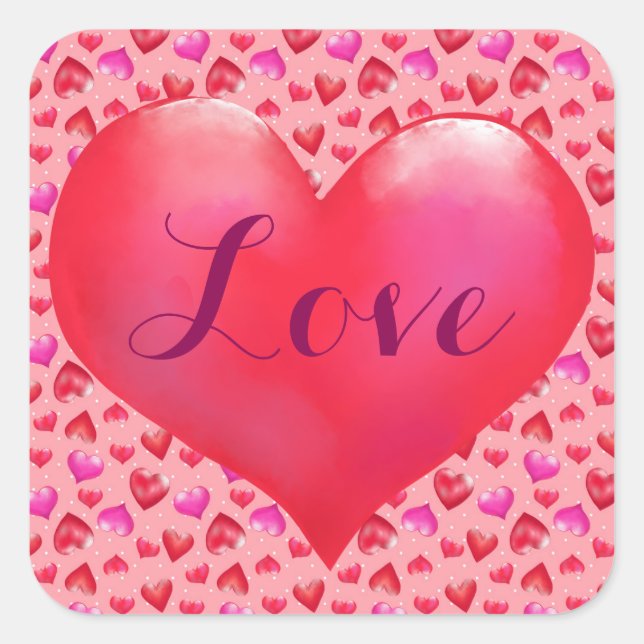 Amor, Pegatinas El día de San Valentín de la plaza (Anverso)