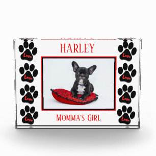 Amor Perro Paws Bloques horizontales Photoblock