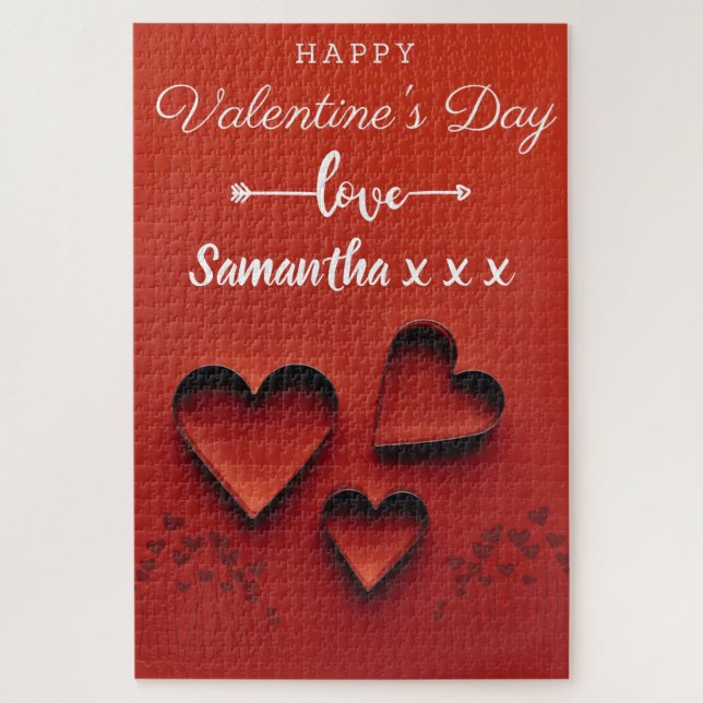 Amor personalizado del rompecabezas de San Valentí (Vertical)