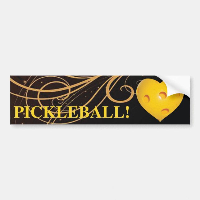 ¡Amor Pickleball! Pegatina para el parachoques del (Frente)