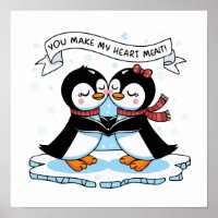 Amor pingüino: Adorable arte de parejas de "derret