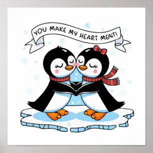 Amor pingüino: Adorable arte de parejas de "derret