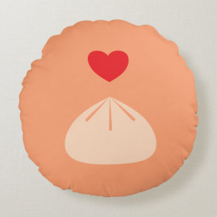 Amor por el Dumping Cantaloupe Almohada redonda