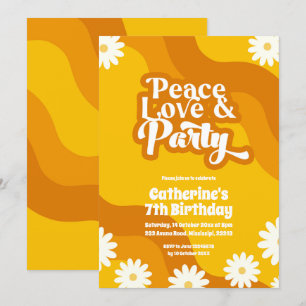 Amor por la paz y invitación al cumpleaños Fiesta