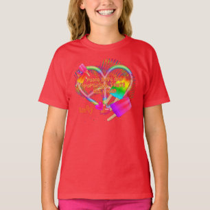 Amor por la paz y la camiseta de Raglan Chicas-Pop