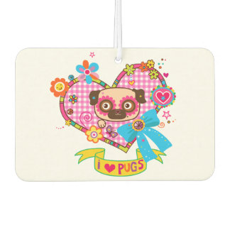 ¡Amor por los Pugs! Ambientador para coche